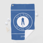 Par T-Shirt Golfer Funny Spaß Monogramm für ihn Bl Golfhandtuch (Insitu)