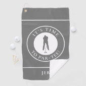 Par T-Shirt Golfer Funny Spaß Monogramm für ihn gr Golfhandtuch (Insitu)