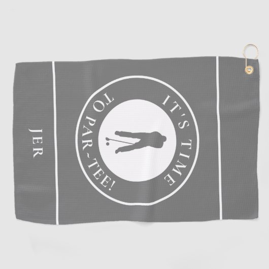 Par T-Shirt Golfer Funny Spaß Monogramm für ihn gr Golfhandtuch (Horizontal)