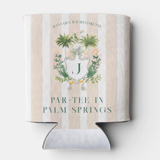 Par-T-Shirt in Palm Springs | Golf Bachelorette Dosenkühler (Rückseite)