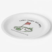 Par-T-Shirt Perfection - Ladys Golf League Pappteller (Schrägansicht)