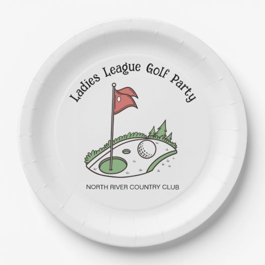 Par-T-Shirt Perfection - Ladys Golf League Pappteller (Vorderseite)