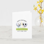 Par-T-Shirt Puns Birthday Card Karte (Gelbe Blume)