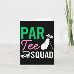 Par T-Shirt Squad Funny Birthday Party Golf Player Karte