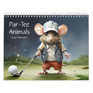 Par-T-Shirt Tiere zum Jahr des Golfspiels 2025 Kalender