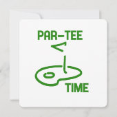 Par T-Shirt Time Dankeskarte (Rückseite)