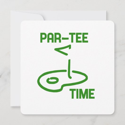 Par T-Shirt Time Dankeskarte (Rückseite)