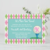 Par-T-Shirt Time Girl Einladung (Stehend Vorderseite)