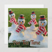 Par T-Shirt Time Holiday Einladung (Vorne/Hinten)