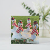 Par T-Shirt Time Holiday Einladung (Stehend Vorderseite)