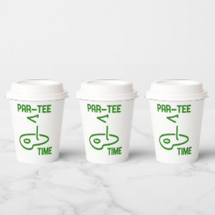 Par T-Shirt Time Pappbecher