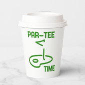 Par T-Shirt Time Pappbecher (Rückseite)