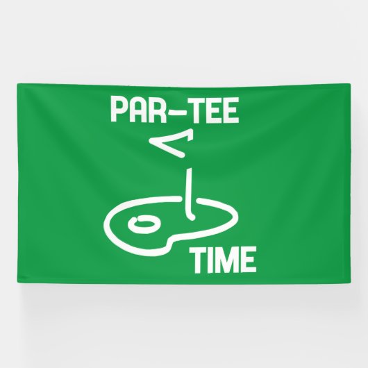 Par-T-Shirt Time White Banner (Horizontal)