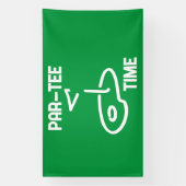 Par-T-Shirt Time White Banner (Vertikal)