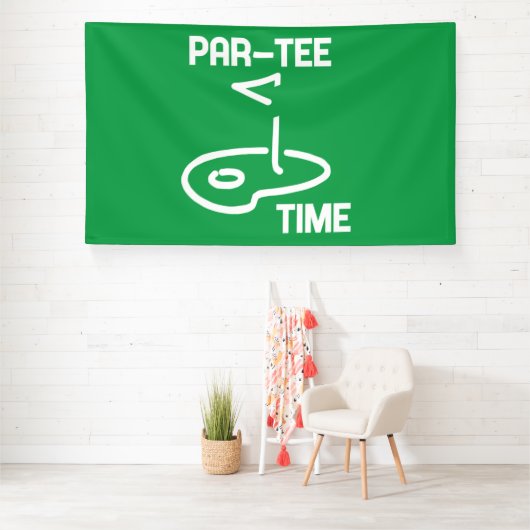 Par-T-Shirt Time White Banner (Insitu)