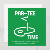 Par-T-Shirt Time White Einladung (Vorne/Hinten)