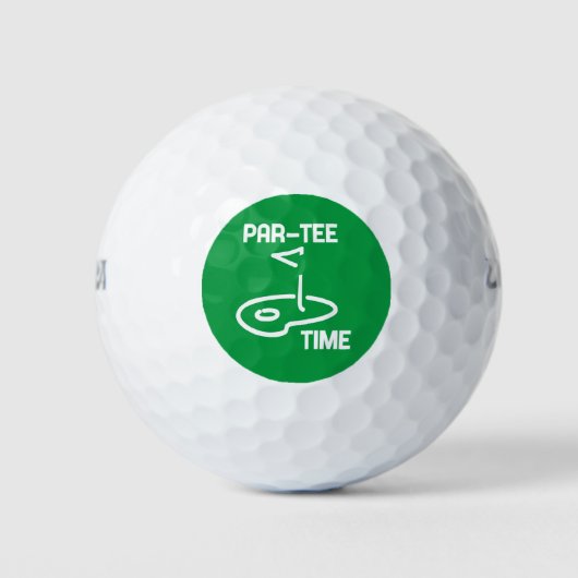 Par-T-Shirt Time White Golfball (Vorderseite)