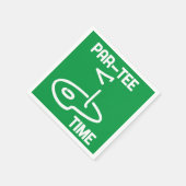 Par-T-Shirt Time White Serviette (Ecke)