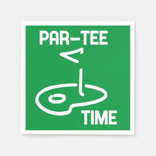 Par-T-Shirt Time White Serviette (Vorderseite)