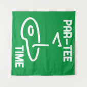 Par-T-Shirt Time White Wandteppich (Vorderseite (Horizontal))