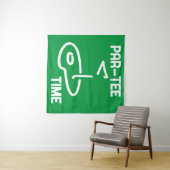 Par-T-Shirt Time White Wandteppich (Beispiel (Horizontal))