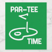 Par-T-Shirt Time White Weinetikett (Einzelnes Label)