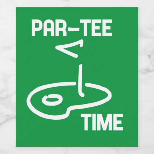 Par-T-Shirt Time White Weinetikett (Einzelnes Label)