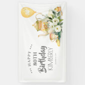 Par-Tea Floral Teapot zum Geburtstag Banner (Vertikal)