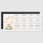 Par-Tea Yellow Floral 2025 Kalender Magnetkarte (Vorne/Hinten)