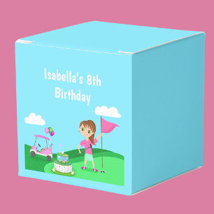 Par-Tee Chibi-Mädchen-Geburtstags-Golfparty Geschenkschachtel