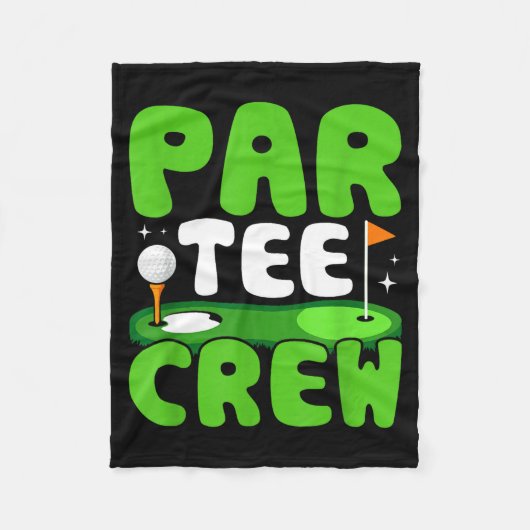 Par Tee Crew Golfspaß Geist Fleecedecke (Vorderseite)