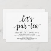 Par Tee gelassen, Moderne Brautparty Feier Einladung (Vorne/Hinten)