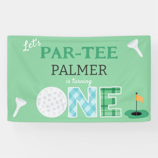 Par-tee Golf 1st Birthday Golfing Party Banner (Horizontal)