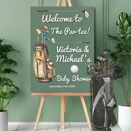 Par-tee Golf Baby Dusche Begrüßungszeichen Poster