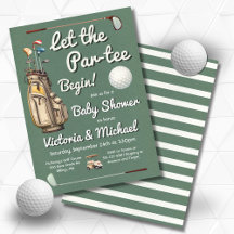 Par-tee Golf Baby Dusche Einladung