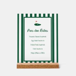 Par-tee Golf Bites Menu for 1st Birthday Party Acrylschild