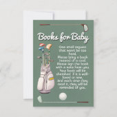 Par-tee-Golf-Bücher für Babydusche Einladung (Vorderseite)