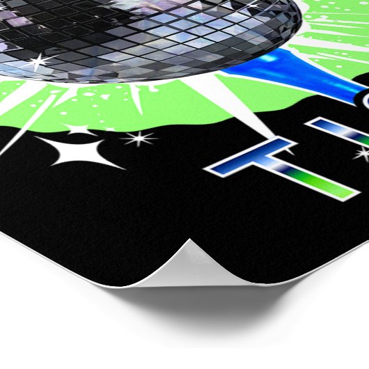 Par-tee Time Funny Golf and Disco Party Poster (Ecke)