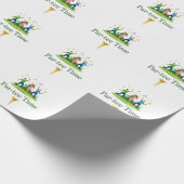 Par-tee Time Golf Wrapping Paper | Fun Gift Geschenkpapier (Ecke)