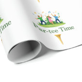 Par-tee Time Golf Wrapping Paper | Fun Gift Geschenkpapier (Rolleneckpunkt)
