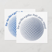 Par-tee wie ein Golfer Einladung (Vorne/Hinten)