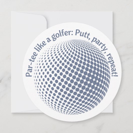 Par-tee wie ein Golfer Einladung (Vorderseite)