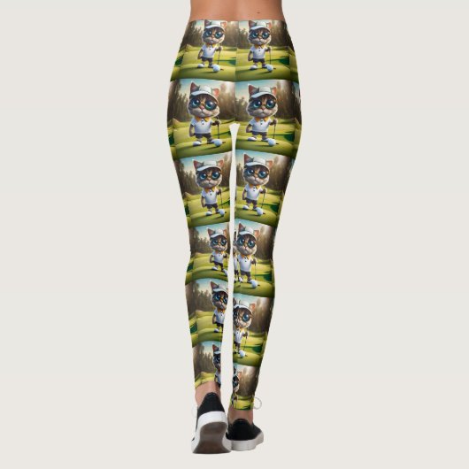 "Par-tee-Zeit: Der Coole Cat's Golf Swing!" Leggings (Rückseite)