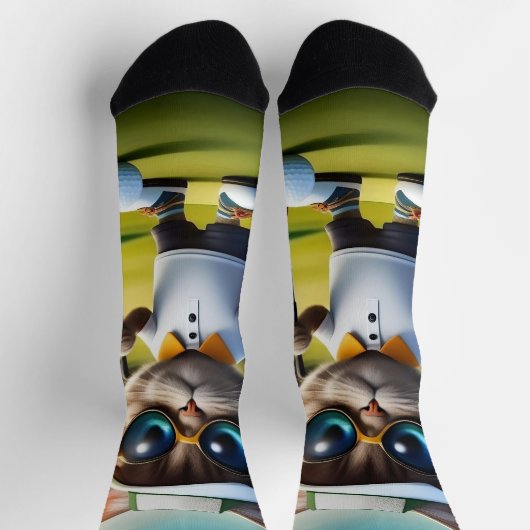 "Par-tee-Zeit: Der Coole Cat's Golf Swing!" Socken (Oben)