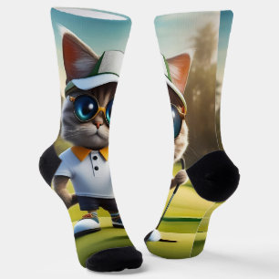 "Par-tee-Zeit: Der Coole Cat's Golf Swing!" Socken