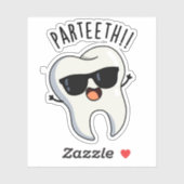Par-Zähne Funny Dental Puns Aufkleber (Blatt)