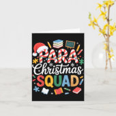 Para Christmas Squad Teacher Paraprofessional Holi Karte (Gelbe Blume)