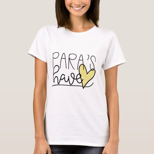 Para haben Herz-T-Shirt T-Shirt (Vorderseite)