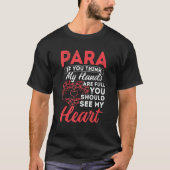 Para Hands Full Heart Paraeducator Paraprofessiona T-Shirt (Vorderseite)