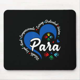 Para Heart Lehrer Hilfspersonal Schule Schätzen Mousepad